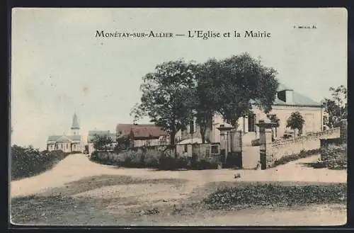 AK Monétay-sur-Allier, L`Eglise et la Mairie