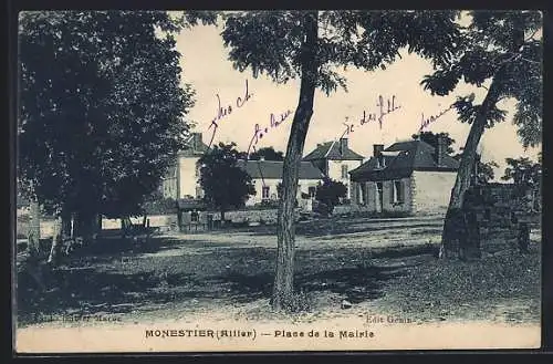 AK Monestier /Allier, Place de la Mairie