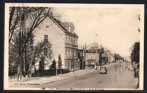 AK Néris-les-Bains, Rue de Paris, Strassenpartie