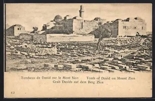 AK Jerusalem, Grab Davids auf dem Berg Zion