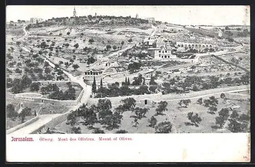 AK Jerusalem, Blick zum Ölberg