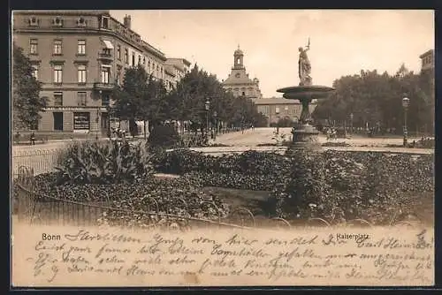 AK Bonn, Grünanlage am Kaiserplatz