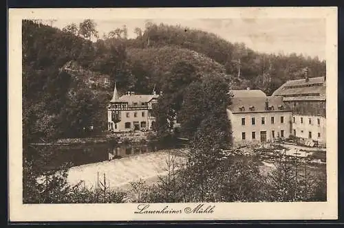 AK Mittweida, Flusspartie an der Lauenhainer-Mühle