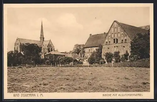 AK Bad Doberan i. M., Kirche mit Klosterbrauerei