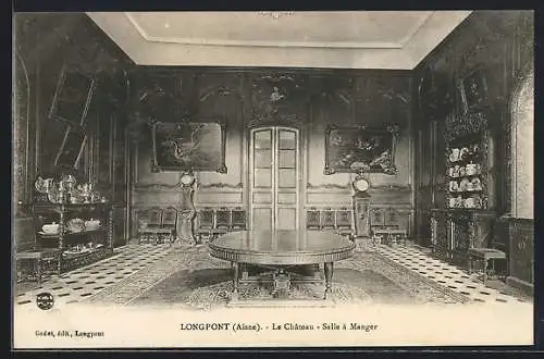 AK Longpont /Aisne, Le Chateau, Salle à Manger