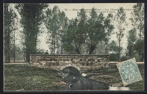 AK Mons-em-Laonnois, Les Paturages Communale, Abreuvoir du Sart l`Abbé