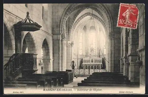 AK Marigny-en-Orxois, Intérieur de l`Eglise