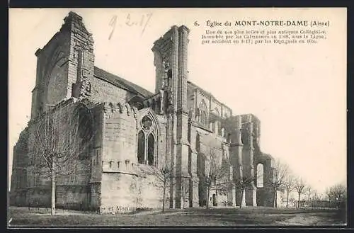 AK Mont-Notre-Dame /Aisne, L`Église