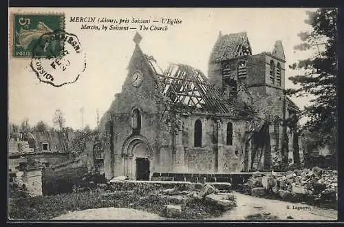 AK Mercin /Aisne, L`Eglise