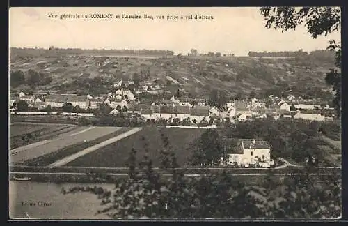 AK Romeny, Vue générale et l`Ancien Bac, vue prise à vol d`Oiseau