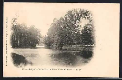 AK Anizy-le-Chateau, La Pièce d`eau du Parc