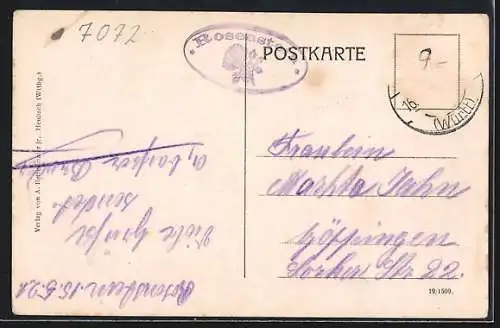 AK Heubach / Württ., Burg Rosenstein einst und jetzt