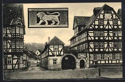 AK Wanfried /Werratal, Rathaus mit Hellwig-Gedenktafel eingeweiht 1913