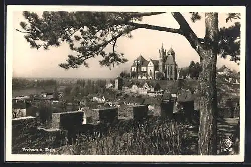 AK Breisach, Ortsansicht mit Münster-Kirche