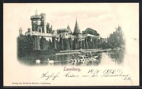 AK Laxenburg, Uferpartie an der Burg