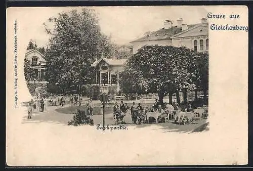 AK Gleichenberg, Belebte Partie im Park