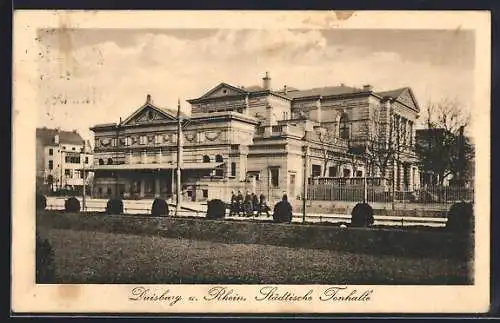 AK Duisburg a. Rhein, Die Städtische Tonhalle