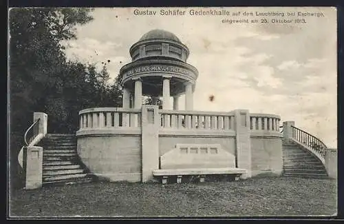 AK Eschwege, Die Gustav Schäfer Gedenkhalle auf dem Leuchtberg