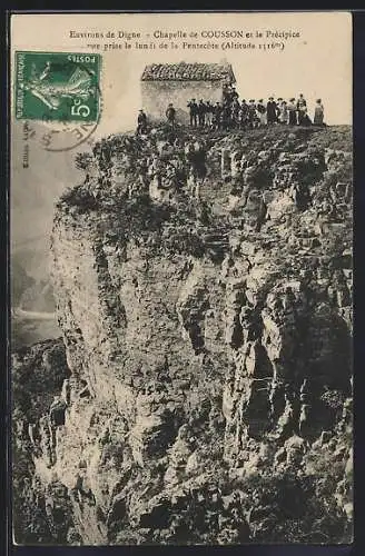 AK Cousson /Digne, La Chapelle et le Précipice, vue prise le lundi de la Pentecote