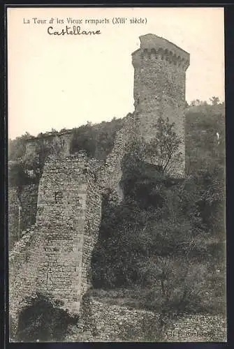 AK Castellane, La Tour et les Vieux remparts