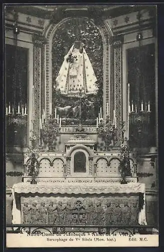 AK Manosque, Eglise Notre-Dame, Autel de la Vierge, Sarcophage