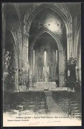 AK Forcalquier, Eglise Notre-Dame, Nef principale