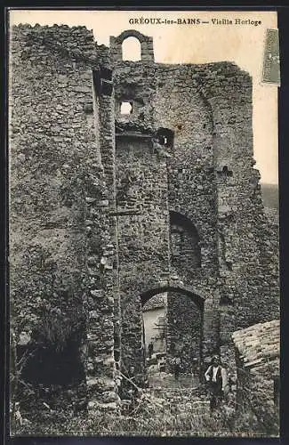 AK Gréoux-les-Bains, Vieille Horloge