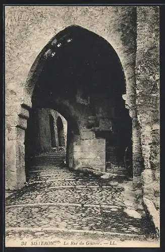 AK Sisteron, La Rue du Glissour