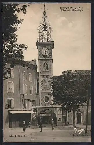 AK Sisteron /B.-A., Place de l`Horloge