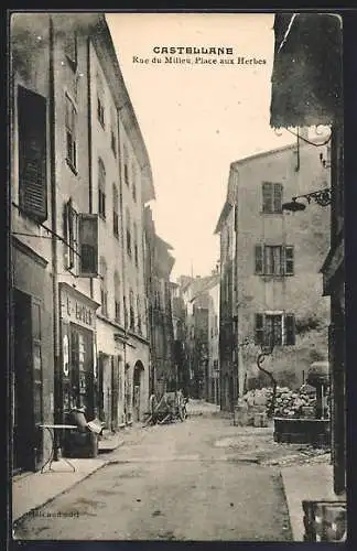 AK Castellane, Rue du Milieu, Place aux Herbes