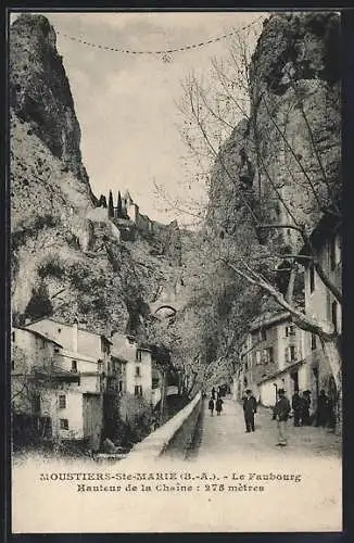 AK Moustiers-Ste-Marie, Le Faubourg, Hauteur de la Chaine