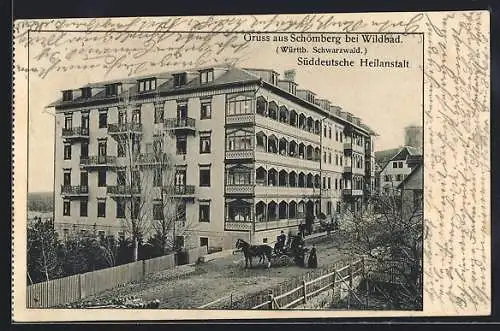 AK Schömberg bei Wildbad, Die Süddeutsche Heilanstalt