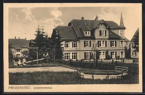 AK Freudenstadt, Kinderkurhaus mit Spielplatz