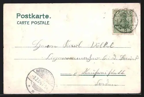 Lithographie Köln, Eigelstein Thor und Ulre Pforte