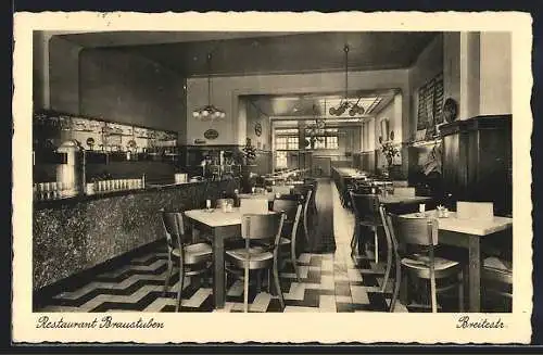 AK Köln, Restaurant Braustuben, Bes. W. Treptau, Breitestrasse 112