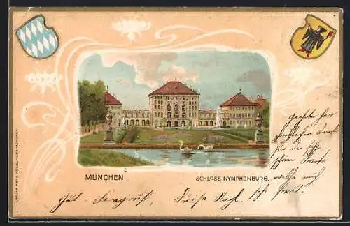 Passepartout-Lithographie München, Das Schloss Nymphenburg