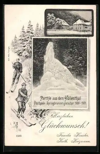 AK Höllenthal, Der Springbrunnengletscher, Eisplastik