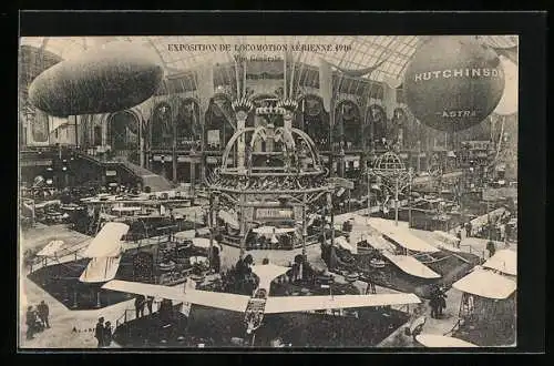 AK Exposition de Locomotion Aérienne 1910, Vue Générale, Ballon