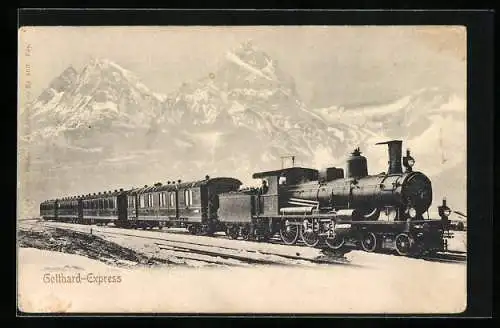 AK Gotthard-Express, schweizer Eisenbahn