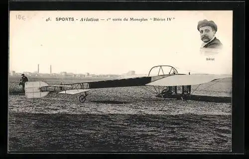 AK Sports -Aviation, 1. sortie du Monoplan Bleriot IV, Flugzeug