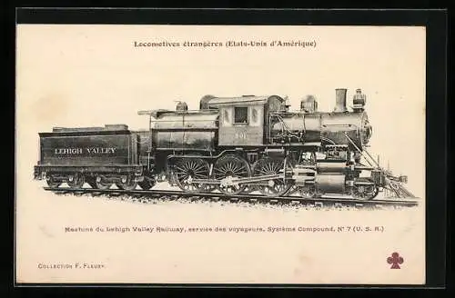 AK Dampflokomotive der Lehigh Valley Railway