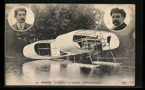 AK L`Appareil Blériot & Voisin, Wasserflugzeug