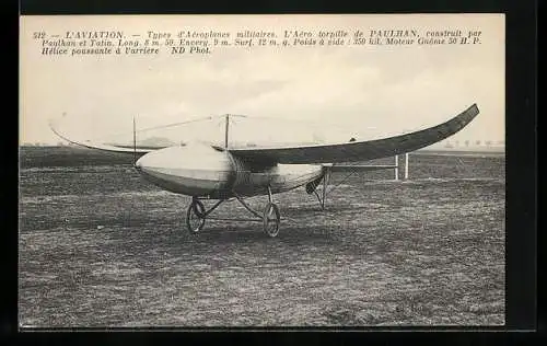 AK L`Aéro torpille de Paulhan, Flugzeug