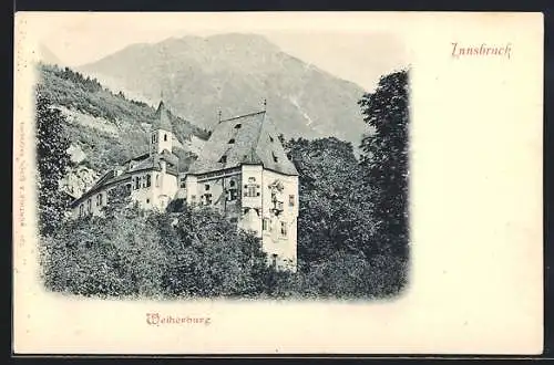 AK Innsbruck, Weiherburg mit Bergen