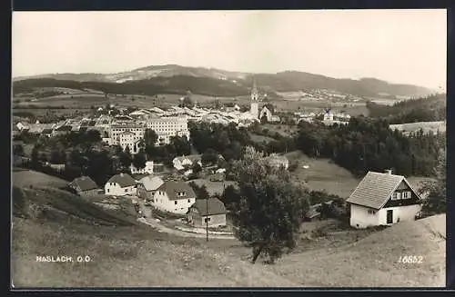 AK Haslach /O.Ö., Ortsansicht aus der Vogelschau