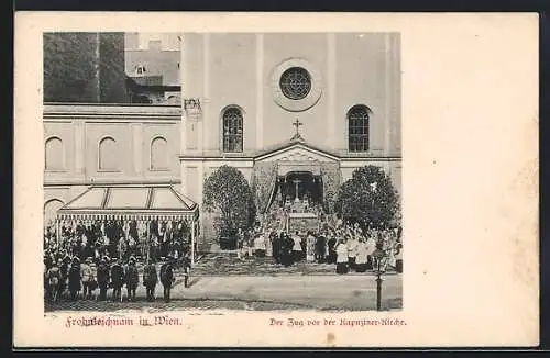 AK Wien, Fronleichnam-Zug von der Kapuziner-Kirche