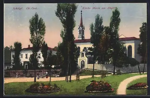 AK Schlägl /Ob.-Oest., Kirche Maria am Anger