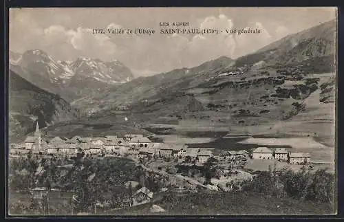 AK Saint-Paul, Les Alpes, 1778 m, Vallée de l`Ubaye, vue générale