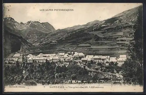 AK Saint-Paul, Vue générale, Alt. 1.438 mètres, Les Alpes pittoresques