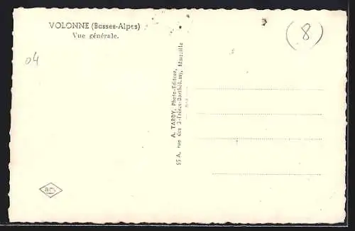 AK Volonne, Basses-Alpes, Vue générale